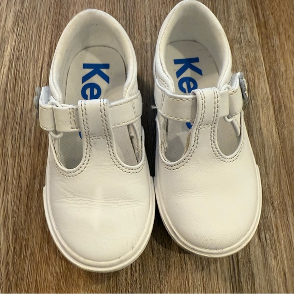 Keds Daphne T-Strap White Leather - Mary Jane Toddler Size 7M Comfort Walking - Picture 5 of 8